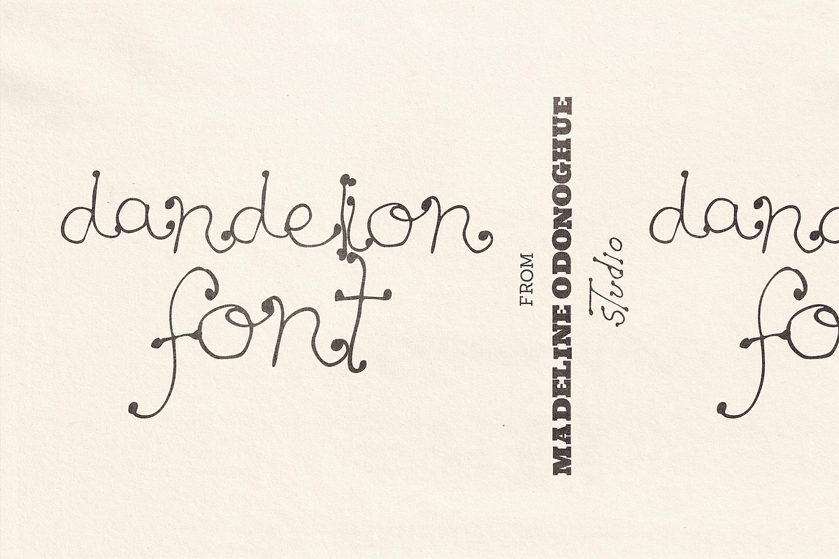 Dandelion Hand Drawn Font, a Handwritten Font by Madeline ODonoghue Design (Photo 1 of 7)