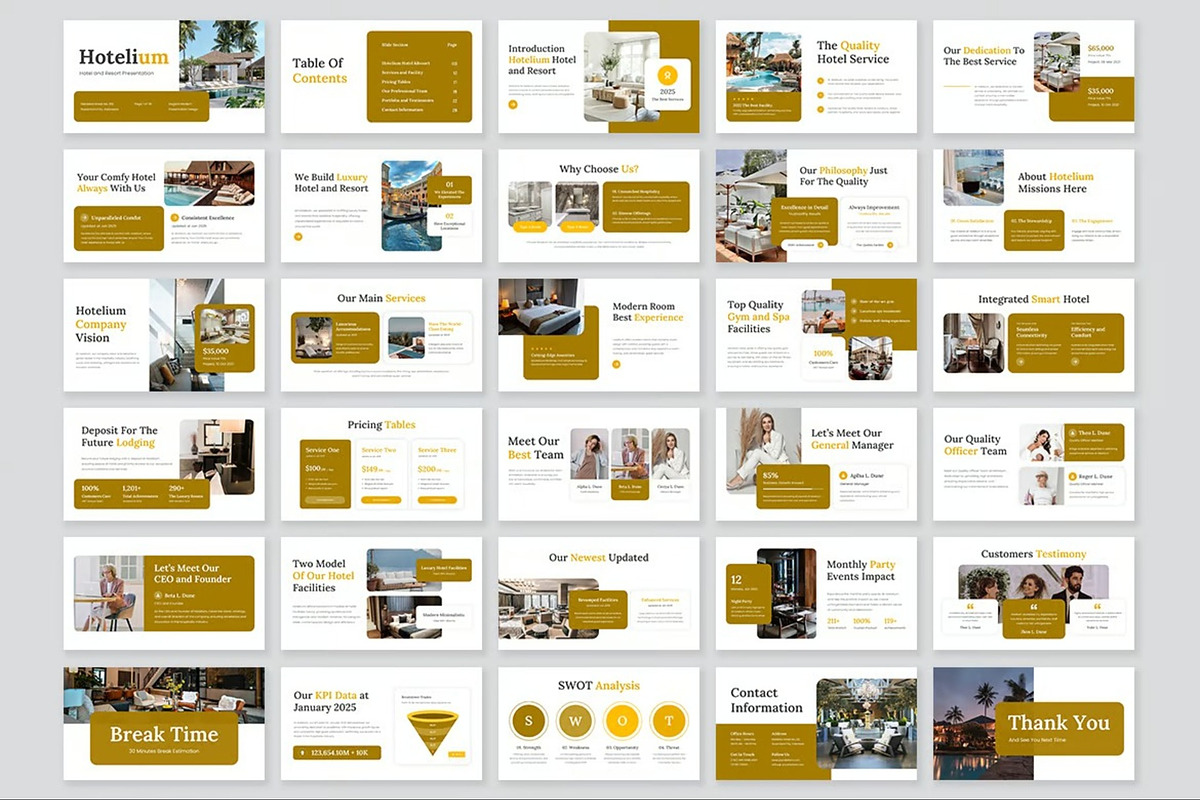 Hotel Resort Google Slides preview 5