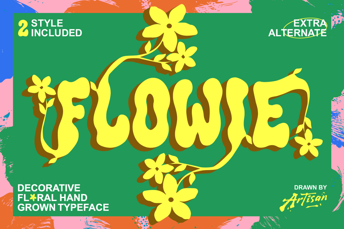 Flowie, a Handwritten Font by Artisan Themes (Photo 1 of 12)