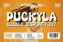 Puckyla - Bubble Display Font