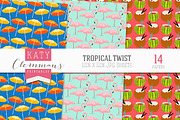 Tropical Twist digital paper pack, a Pattern Graphic by Katy Clemmans (Thumbnail 4 of 5)