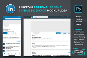 LinkedIn Personal Profile Mockup