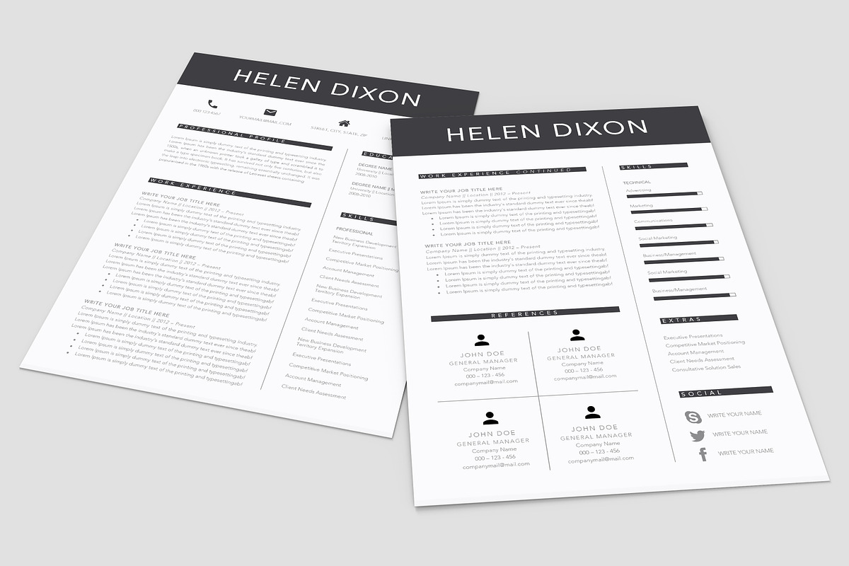 Professional Resume/CV Template, a Resume Template by A1RESUME (Photo 5 of 6)