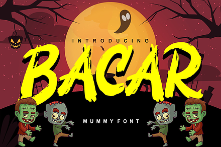 Bacar | Hallowen Theme Font, a Script Font by Vunira