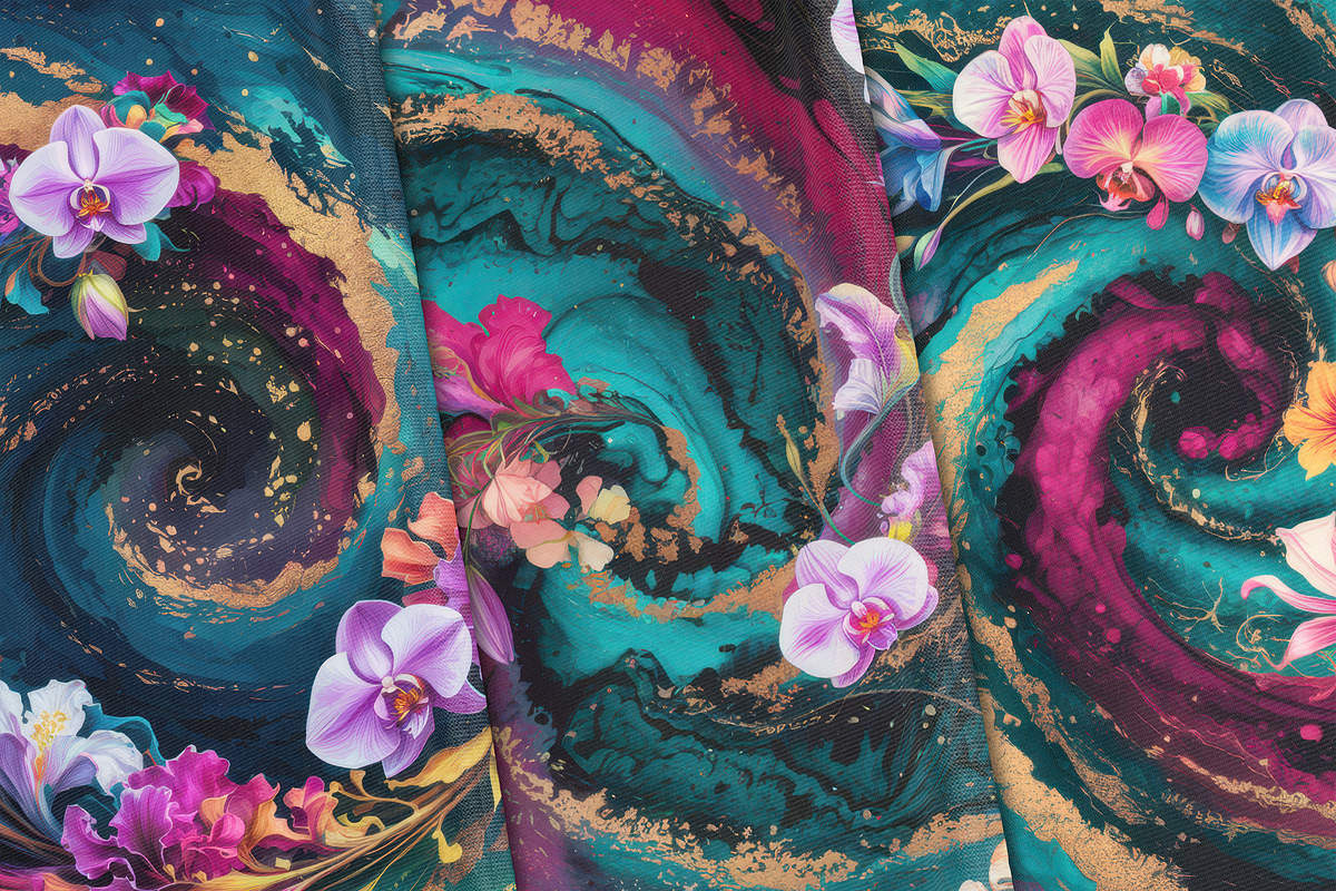 Vortex of Floral Dreams, a Background Graphic by Curve Design (Photo 5 of 6)