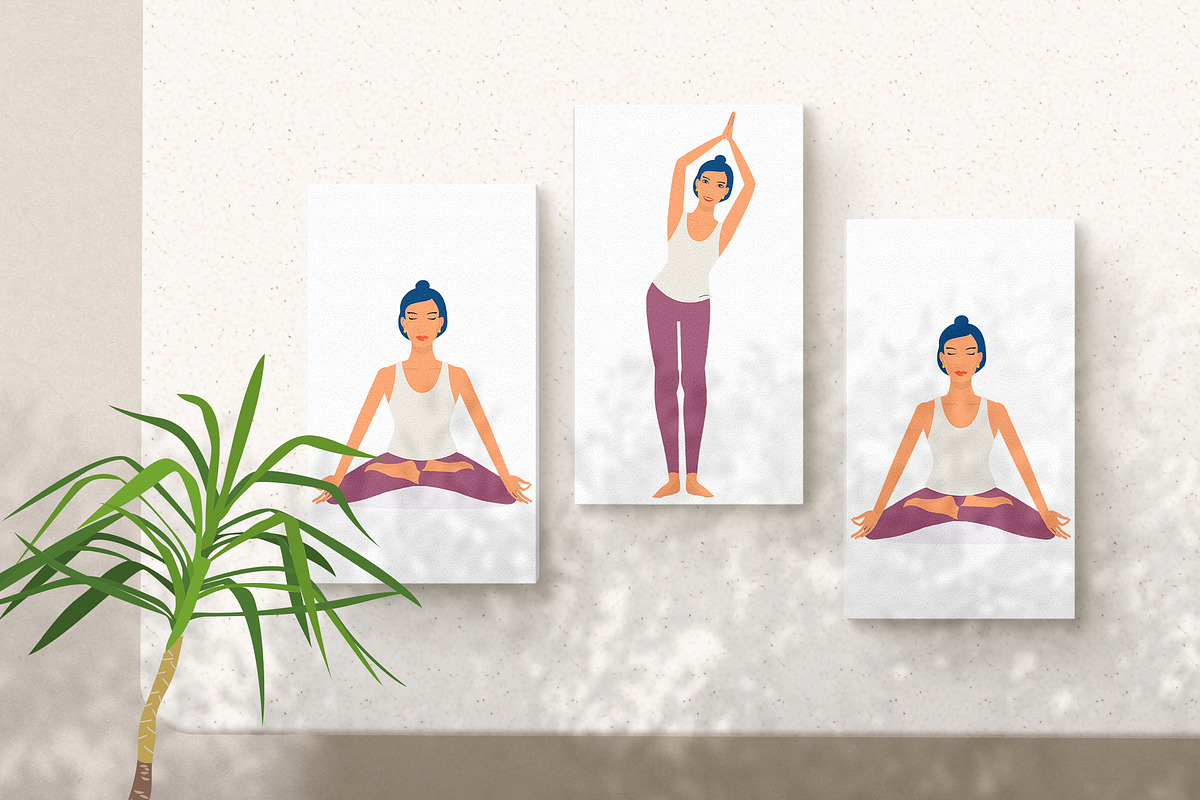 Yoga Poses Illustrations with Names, an Object Graphic by Rose Design (Photo 10 of 13)