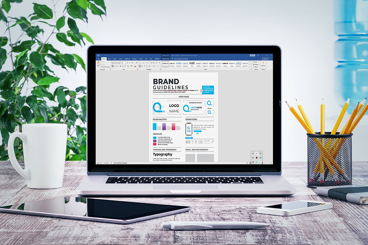 Brand Guidelines | Word & Indesign, a Poster Template by obayes (Photo 3 of 3)