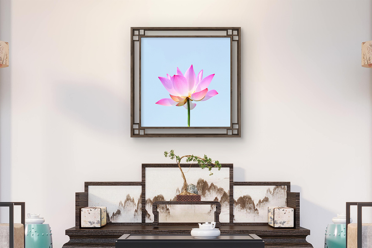 Pink Lotus Flower Wall Art, a Wallpaper Photo by VietArtworks (Photo 4 of 6)