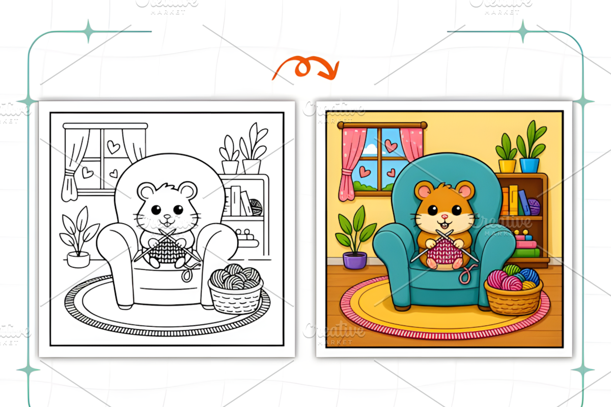 Bold Easy Capybara Days Coloring Pag, an Animal Illustration by Coco Bloom (Photo 3 of 8)
