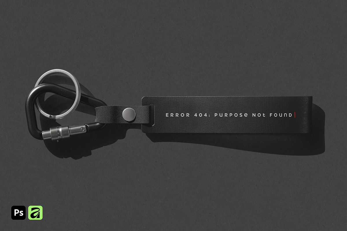 Keyring with Carabiner Mockup, an Advertising Mockup by SD Mockup (Photo 1 of 3)