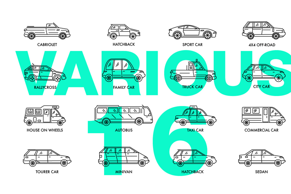 Various cars industry, an Outline Icon by Vladimir Vihrev (Photo 2 of 7)