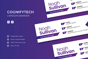 Cognifytech - LinkedIn Banner, a Social Media Template by Esensifiksi.studio