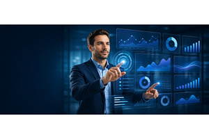 Advisor using a virtual KPI, a Business Photo by ZinetroN