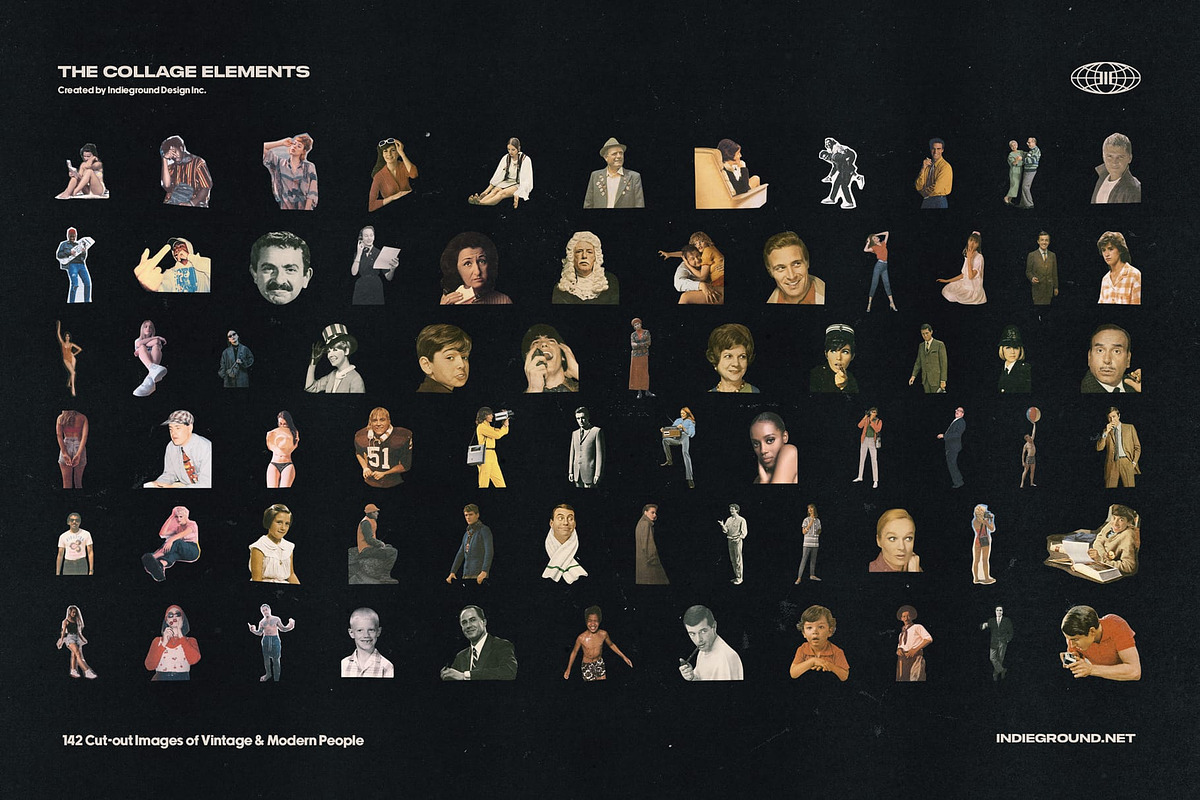1500+ Collage Elements Creator Kit, an Object Graphic by Indieground Design Inc. (Photo 15 of 28)