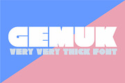 Gemuk - A very very thick font, a Sans Serif Font by binangkit (Thumbnail 1 of 4)