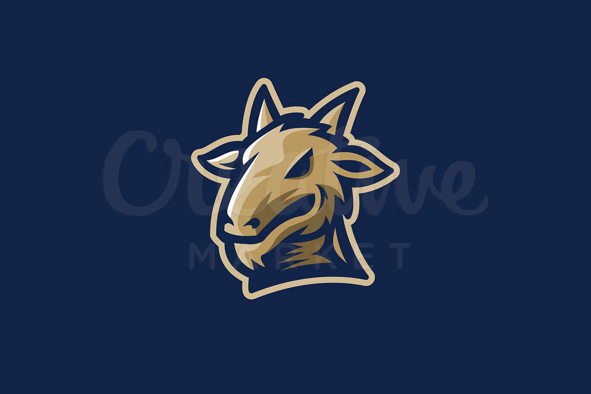 Goat Mascot E Sport Logo, a Templates & Theme by nospacestore