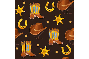 Wild West Seamless Pattern