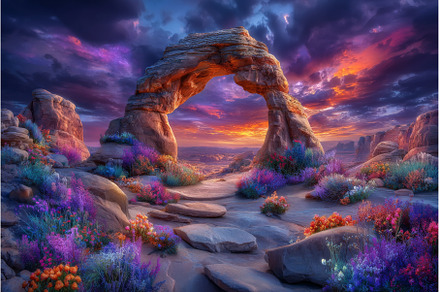 Delicate Arch during sunset in, a Nature Photo by ZinetroN