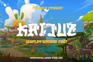 Kaijuz - Display Gaming Font, a Handwritten Font by Dhabee
