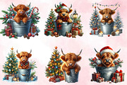 Cute Christmas Highland Cow  Sublima, an Illustration by SVGArt (Thumbnail 2 of 3)