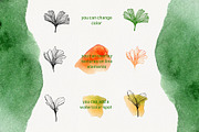 Gingko leaves floral patterns, a Pattern Graphic by Dina Guiter (Thumbnail 4 of 14)