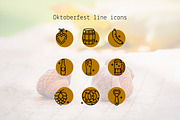 Oktoberfest Line Icons, an Outline Icon by Lyolya Profitrolya (Thumbnail 1 of 2)