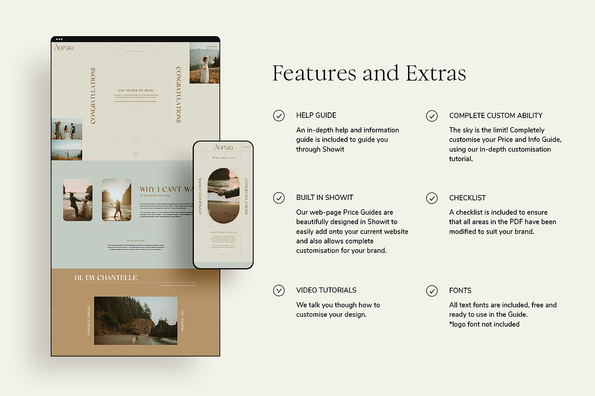 Wanderlust Photo Price Guide Webpage, a Websites & App Template by Studio Leelou (Photo 5 of 8)