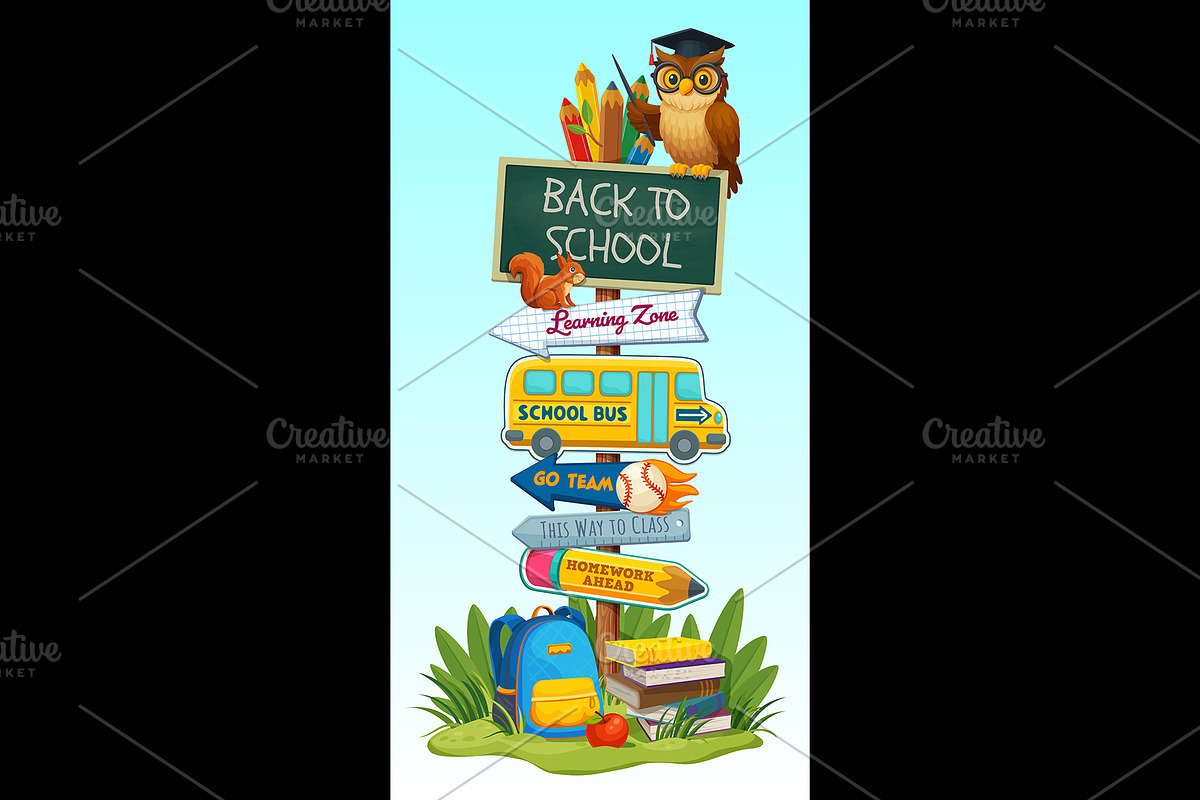 Back to school sign board, an Education Illustration by Seavector Studio (Photo 2 of 3)