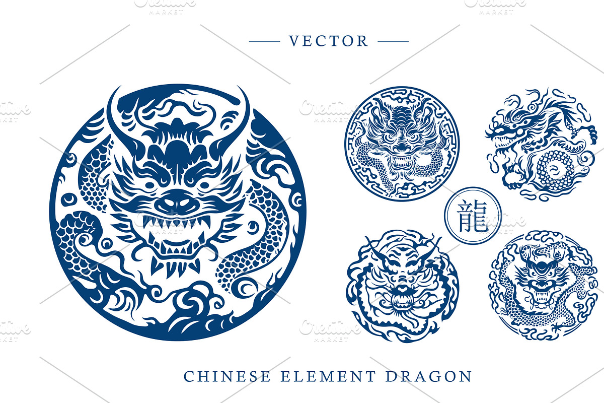 Chinese New Year of the dragon, an Animal Illustration by DesignFolioHub (Photo 2 of 4)