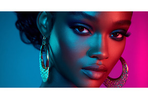 In a studio setting, a beautiful, a Beauty & Fashion Photo by ZinetroN