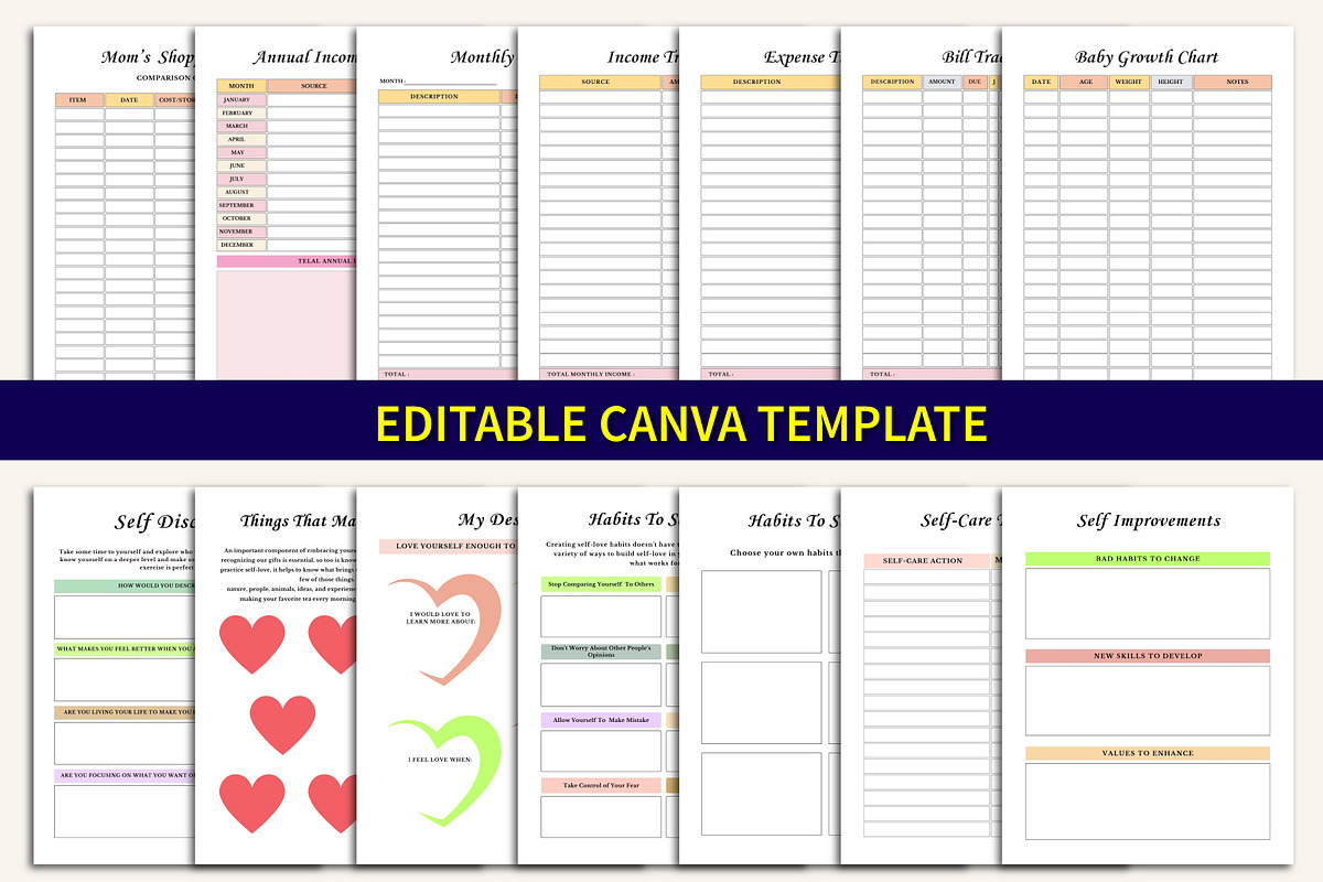 The Mom Life Planner Bundle, a Stationery Template by Designmela01 (Photo 9 of 10)