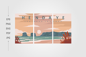 Hendaye Les Deux Jumeaux poster, a Poster Template by lawoel