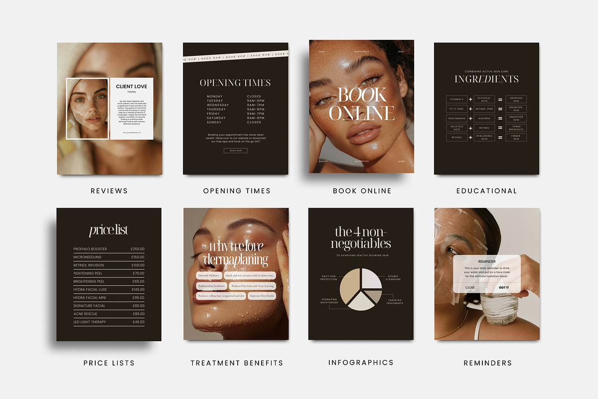 650 Skincare Instagram Templates, a Social Media Template by COCO Designs (Photo 7 of 26)