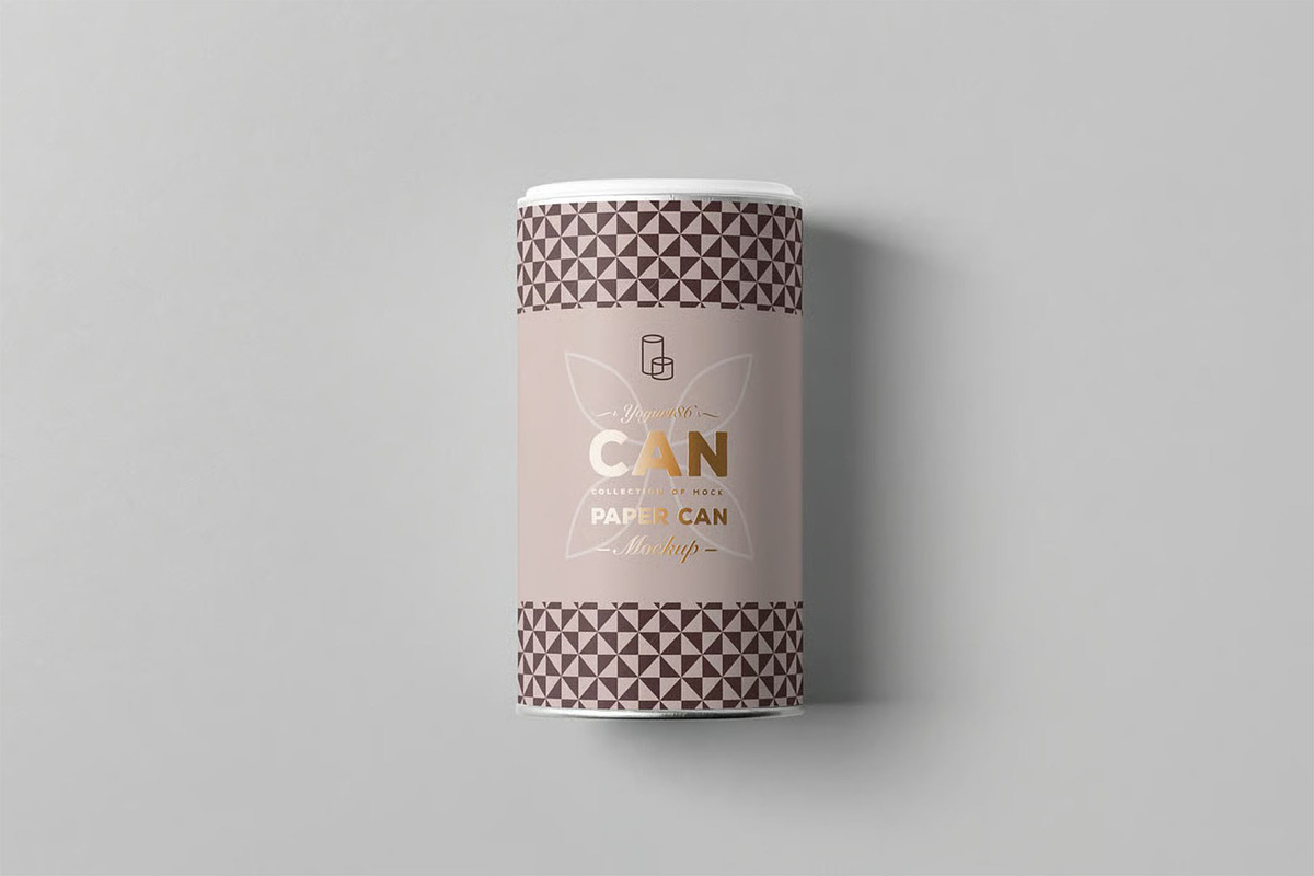 Paper Can Mock-up, a Cups & Container Mockup by zippypixelstudio (Photo 7 of 14)