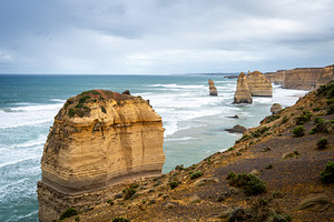 Majestic Twelve Apostles along the Great Ocean Road in Australia, a Nature Photo by GoodGoods