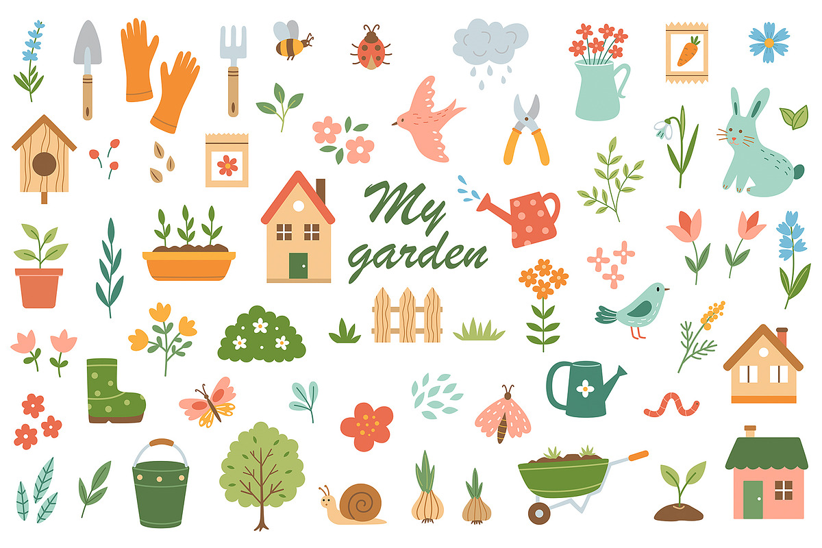 My Garden Vector Design Kit, a Seasonal Illustration by Artspace (Photo 1 of 6)