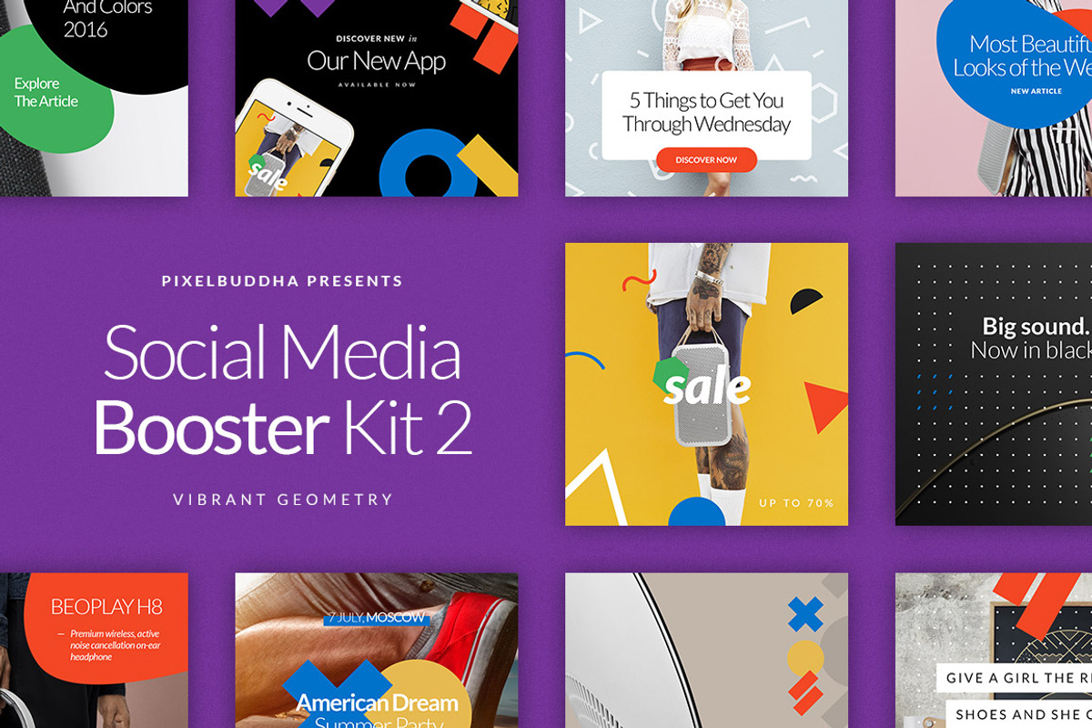 Social Media Booster Kit 2, a Social Media Template by pixelbuddha.net (Photo 1 of 8)