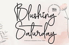 Blushing Saturday | Script Font