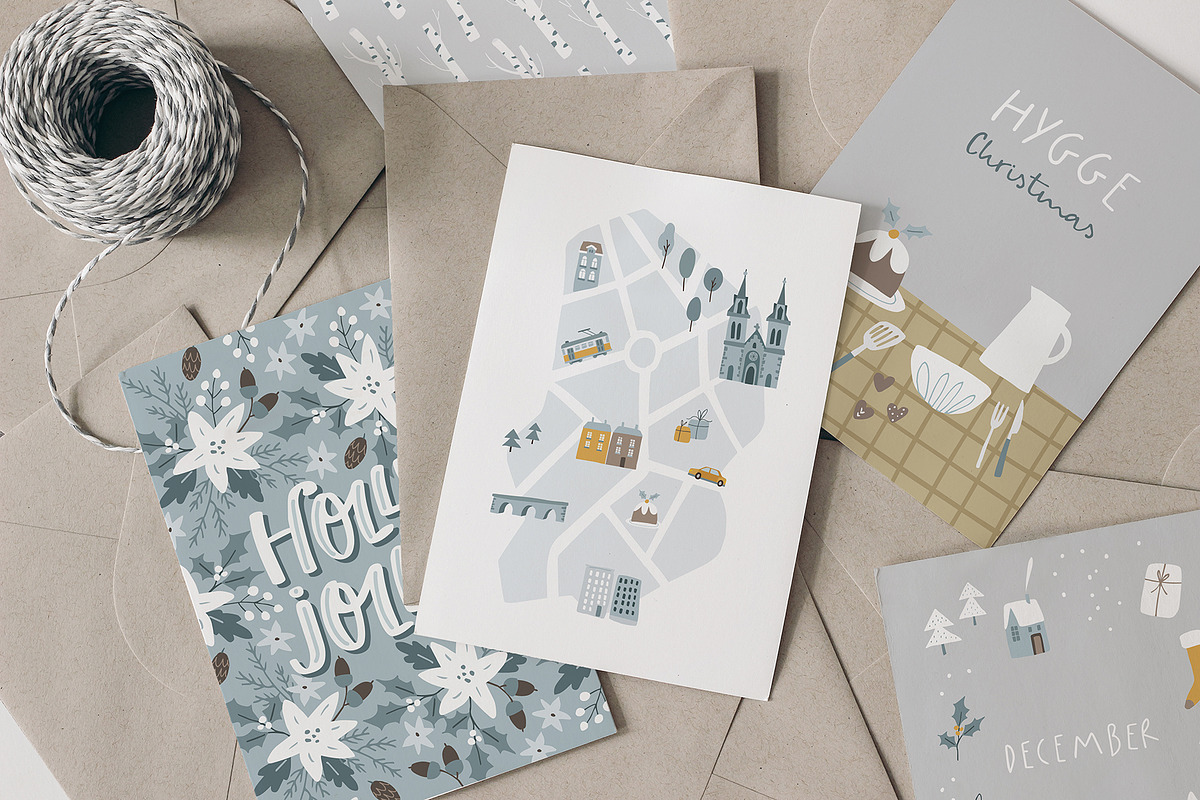 Scandi Christmas maps, cards creator, an Animal Illustration by Tabita's shop (Photo 3 of 17)