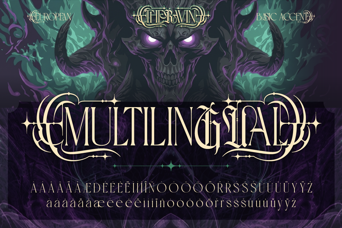 Theravin - Dark Tribal, a Serif Font by Artisan Themes (Photo 11 of 12)