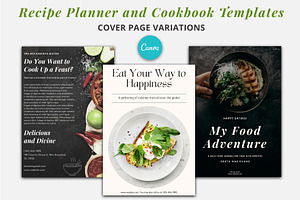 Recipe Planner Canva Templates