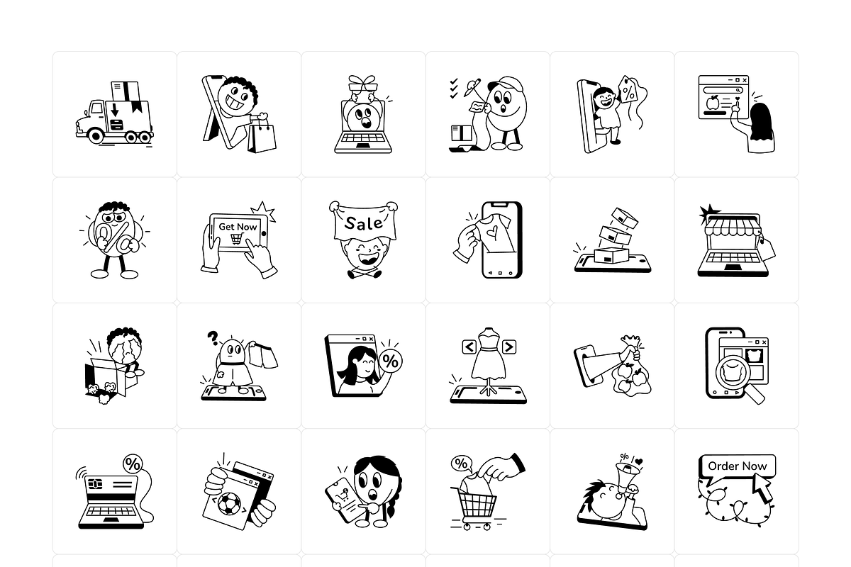 Animated Online Shopping Stickers, a Duotone Icon by Vectors Market (Photo 6 of 7)