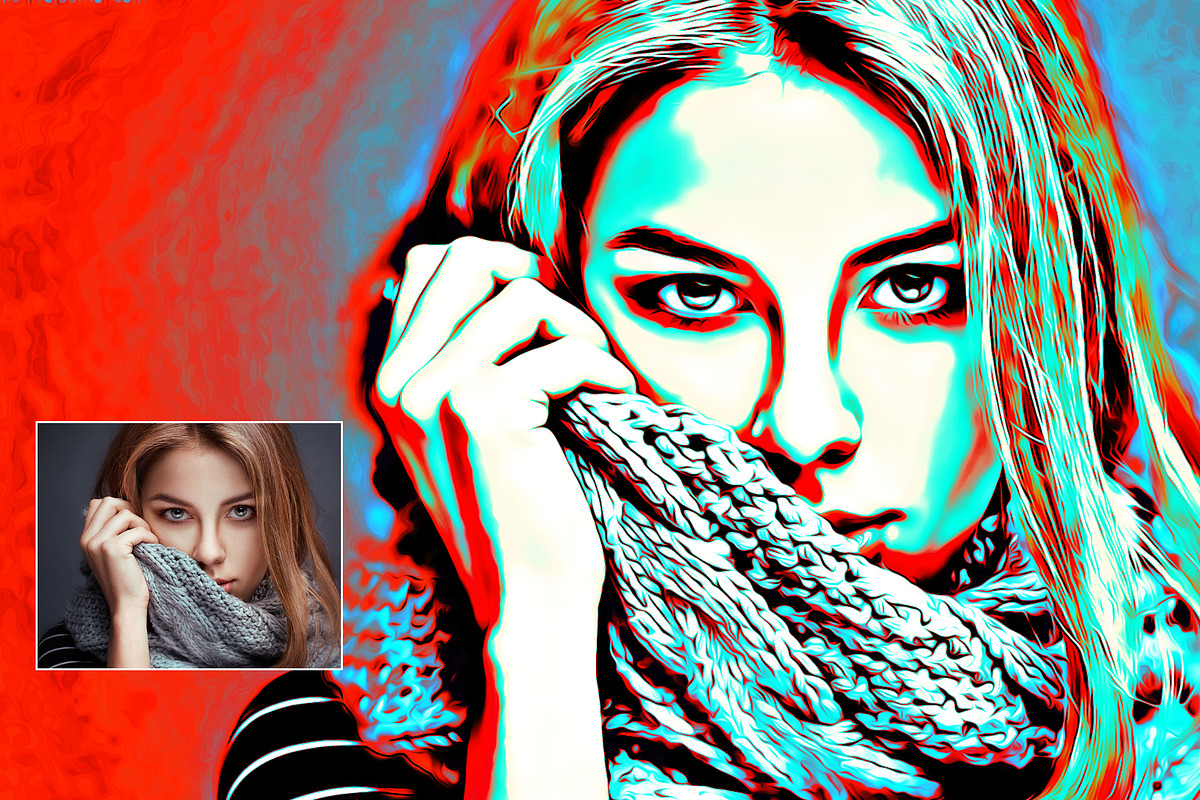 Realistic Oil Painting Art, an Action Add-On by U_Design (Photo 15 of 15)