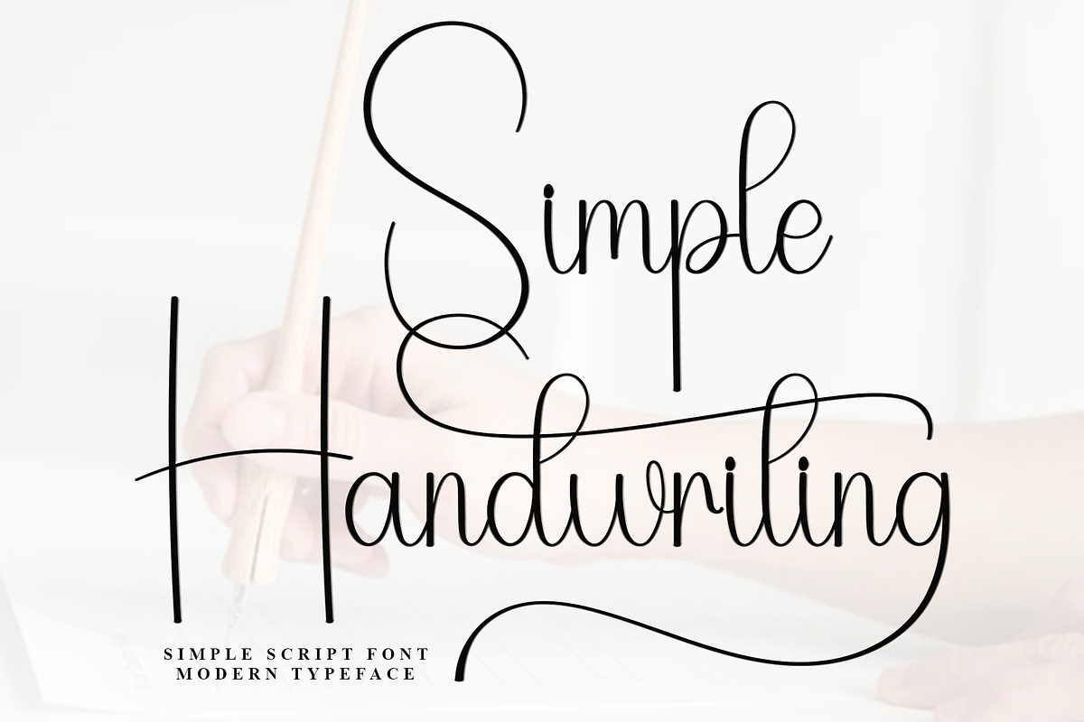 Simple Handwriting, a Handwritten Font by FreshTypeINK (Photo 1 of 8)