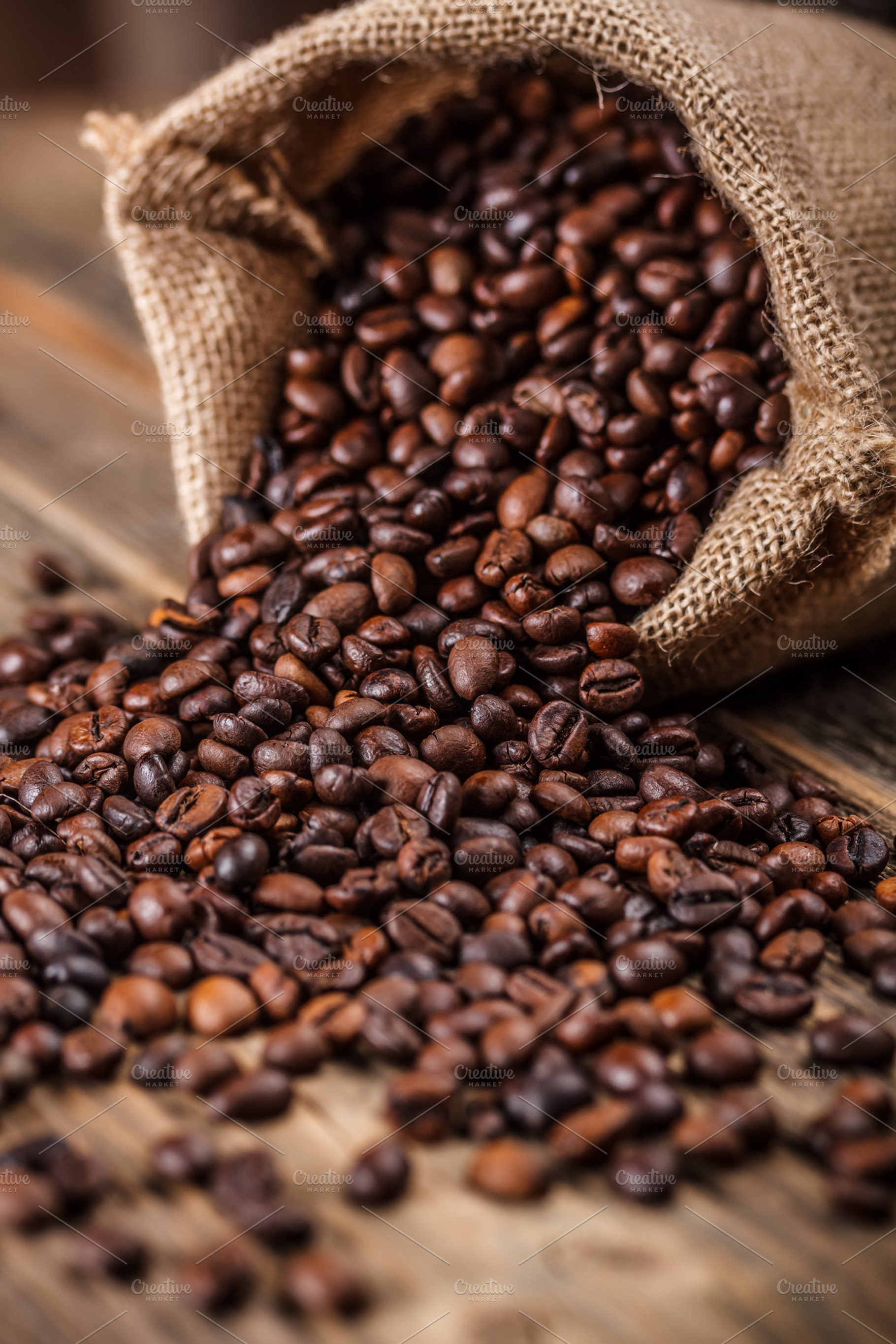 Coffee beans stock photo containing bean and bag