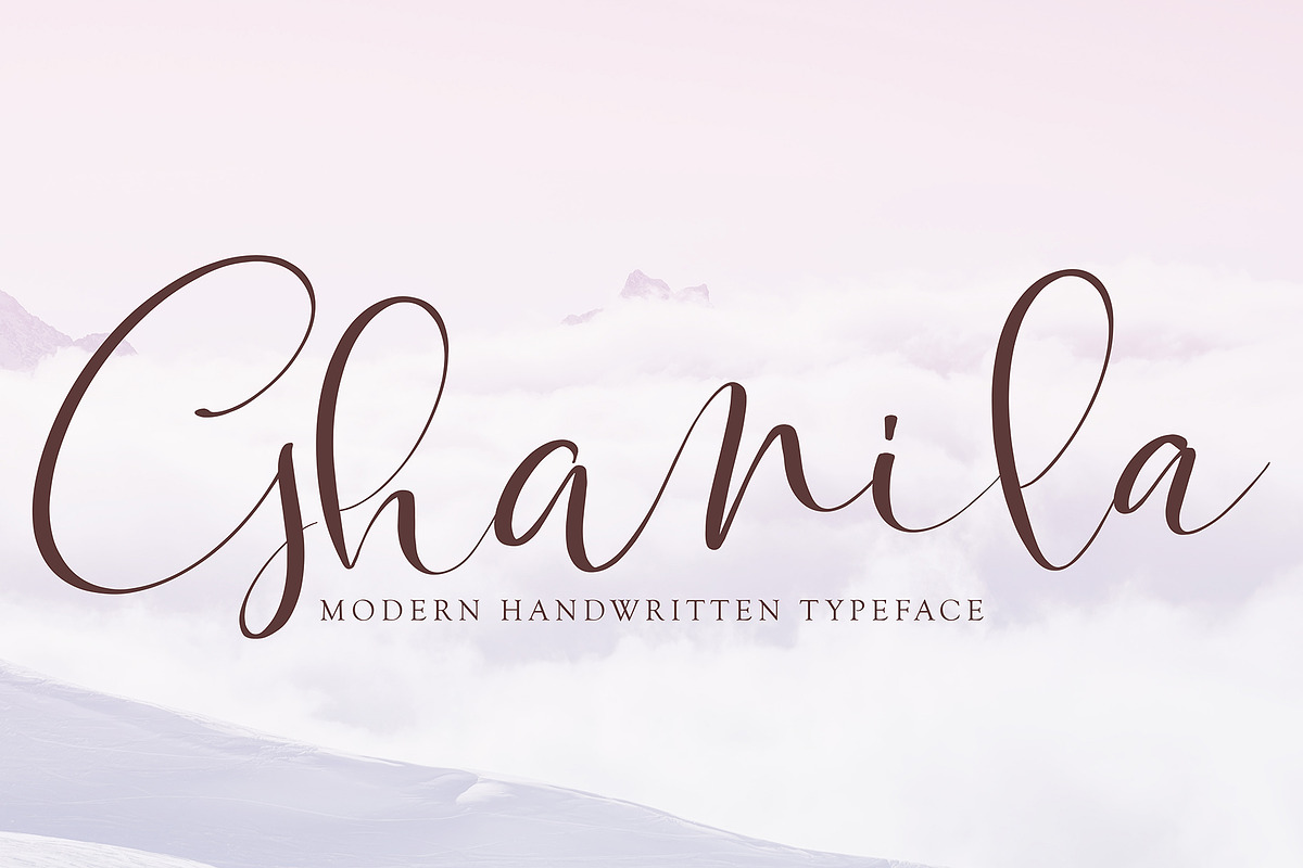 Ghanila, a Script Font by pineungtype (Photo 1 of 11)