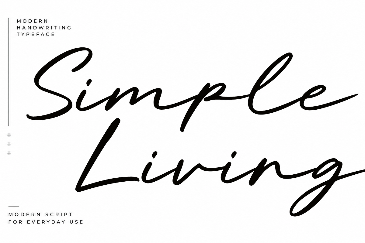 Simple Living Script Font, a Script Font by cocodesign (Photo 1 of 8)