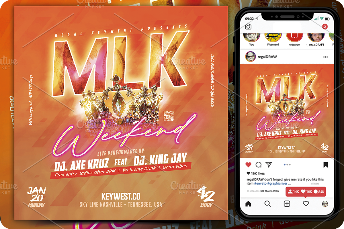 MLK Weekend Flyer, a Flyer Template by regalDRAW (Photo 3 of 4)