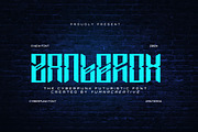 Zanterox - Cyberpunk Futuristic Font, a Sans Serif Font by Dhabee (Thumbnail 1 of 7)