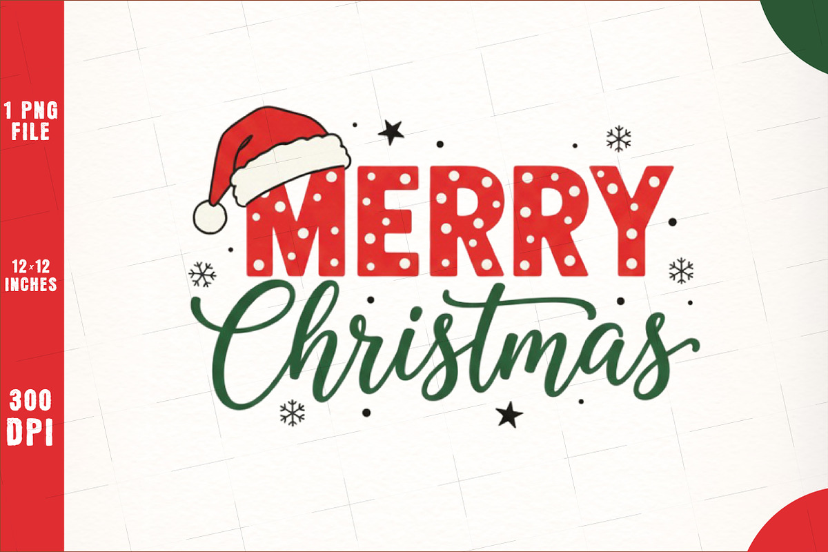 Merry Christmas Santa Hat Png, an Illustration by SinaCreation (Photo 1 of 7)